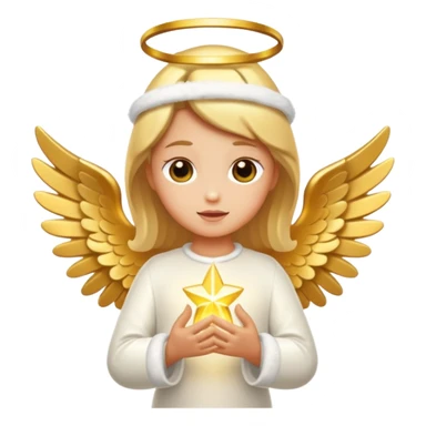 Christmas angle gold like light sticker