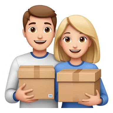 A couple moving in together sticker