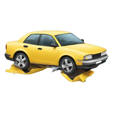 Broken car sticker