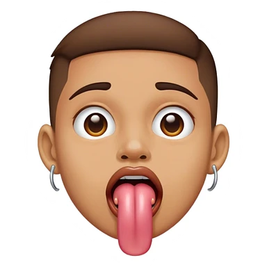 Tongue piercing sticker