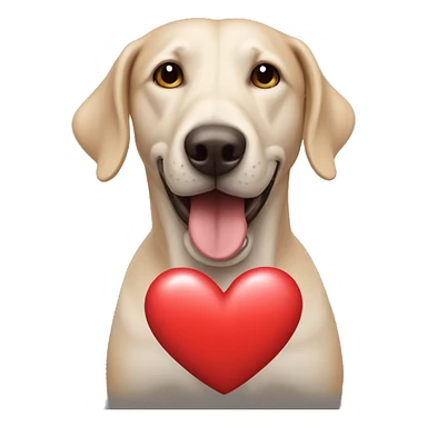 Perro con corazón  sticker
