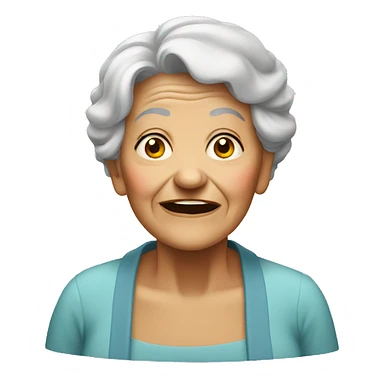 Crazy old grandmother sticker