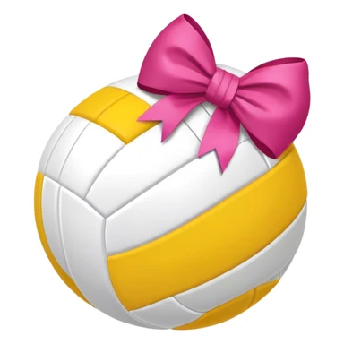 volleyball with a bow  sticker