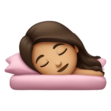 Brunette girl sleeping sticker