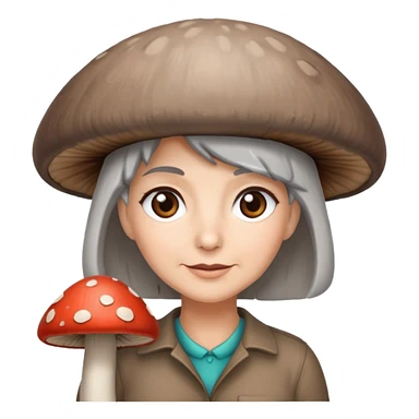 🍄‍🟫+👩🏻‍🦳 sticker