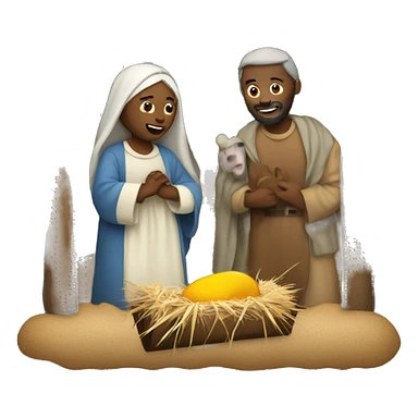 Manger scene sticker