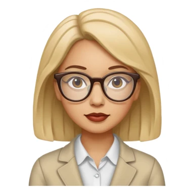 Mujer con lentes sticker