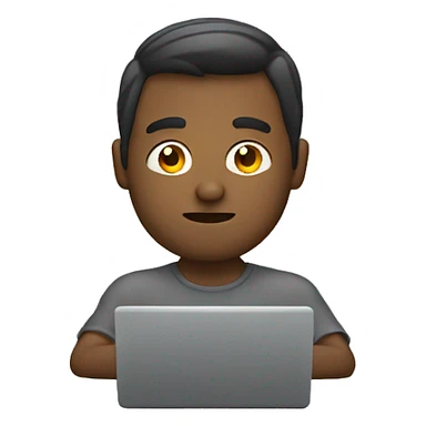 Man in motion doing coding animated sticker