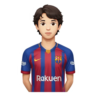 Joao Felix wearing a club barça jersey sticker