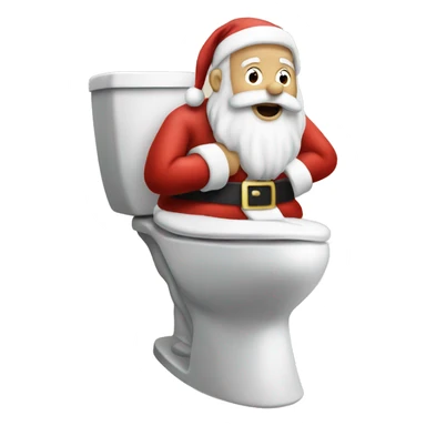 Santa on toilet sticker
