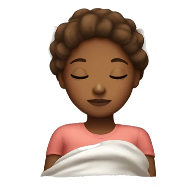 Brown skin girl sleeping sticker