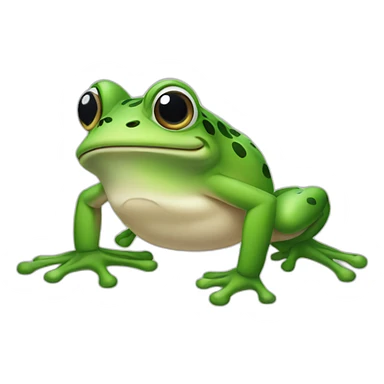 Goofy frog sticker