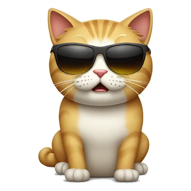 Angry Cat with sunglasses sticker