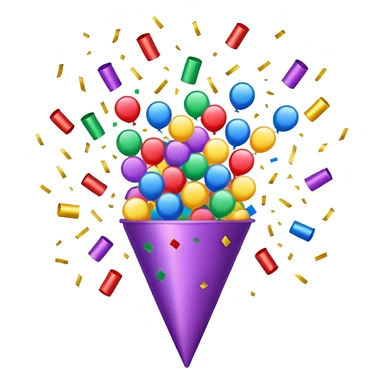 party popper     sticker