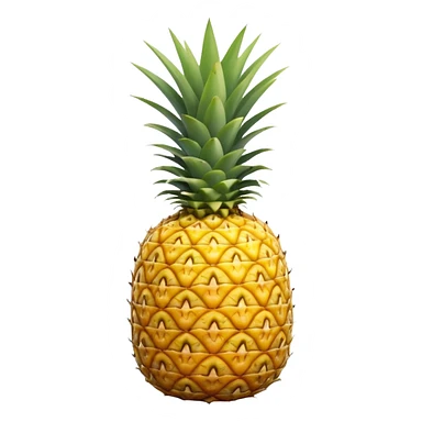 A pineapple flipped 180 degrees clockwise around the y axis  sticker