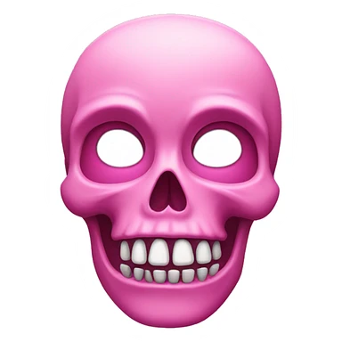 Pink skull sticker