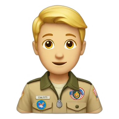 white boy scout sticker