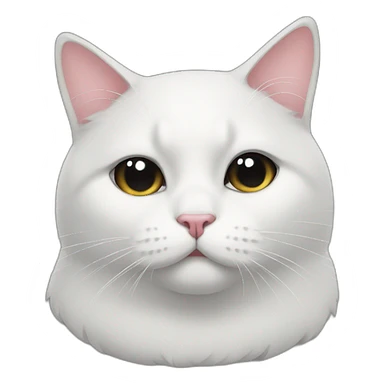 Realy fat black and white cat sticker