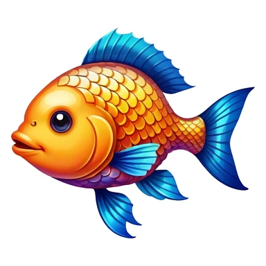 Fish with heart eyes sticker