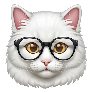 Cat wearing glasses  sticker