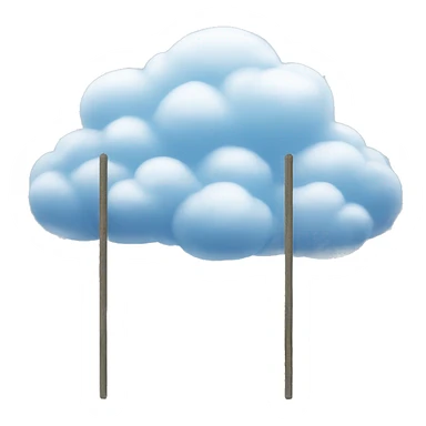 clouds with feet fencing sticker