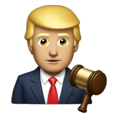 Donald trump holding a gavel sticker
