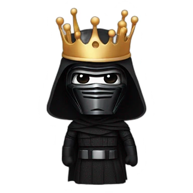 kylo ren with a crown sticker