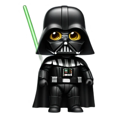 Bébé Dark Vador qui manges des nouilles sticker