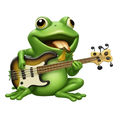 Bass with a frog sticker