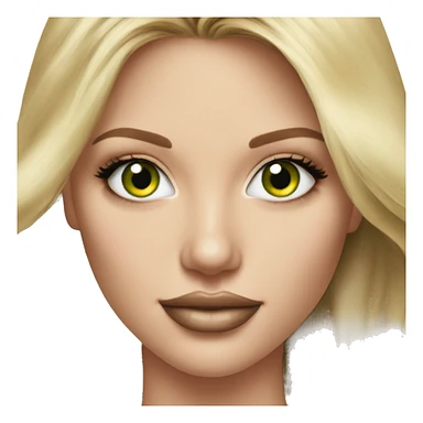 Realistic victoria secret model blonde green eyes  sticker