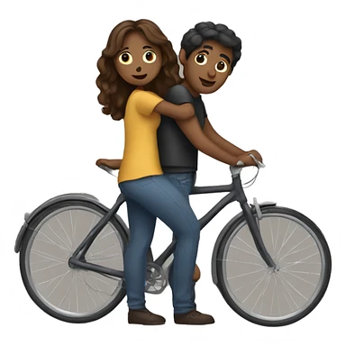 a women wearing biking standing with his boyfriend and he is holding her in hands sticker