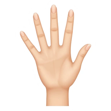 Hand showing 4 fingers sticker