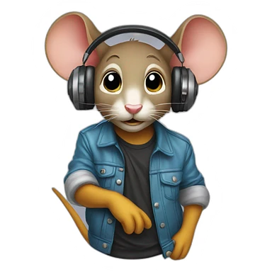 dj mouse sticker