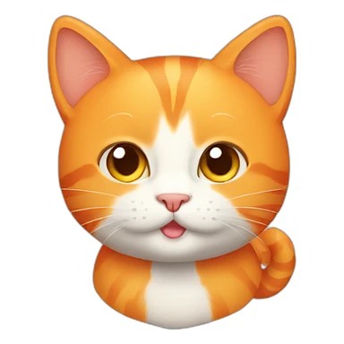 Orange cat cute sticker