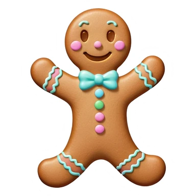 Pastel gingerbread man sticker