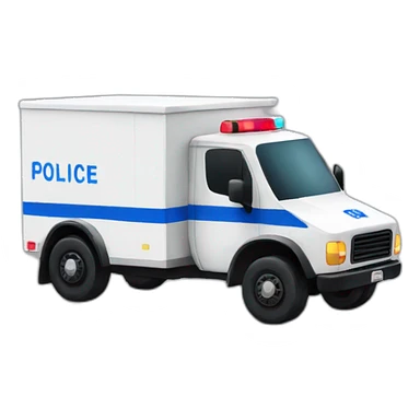 camion de police sticker