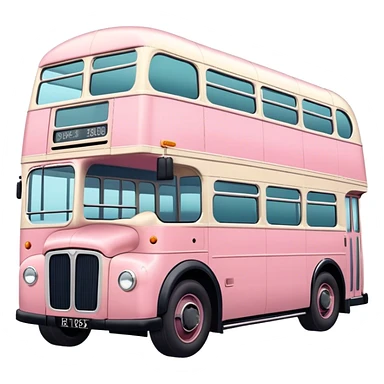 pastel British bus sticker