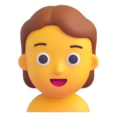 an online content creator, 3D emoji style sticker
