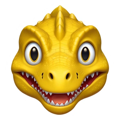 yellow dinosaur head sticker