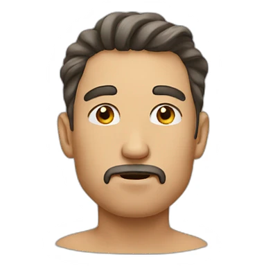 Men touch nose sticker