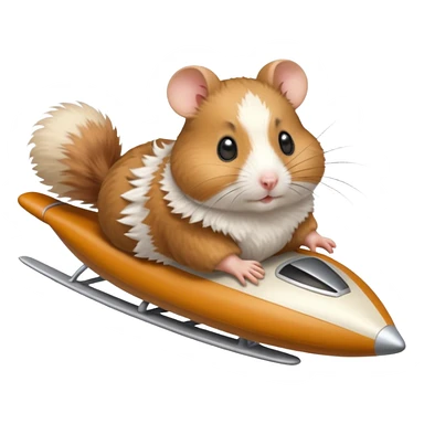 Hamster flying glider sticker