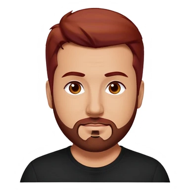 Joey Fatone brown eyes, dark red hair, black shirt sticker