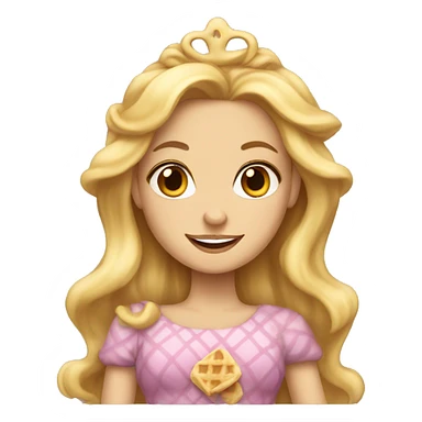 blonde waffle princess sticker