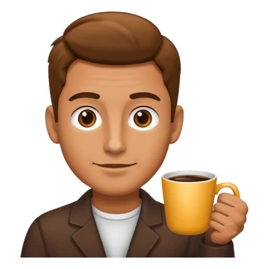 man People Holding Cup sticker