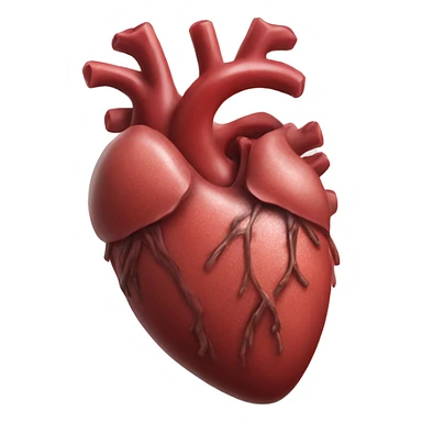 realistic human heart sticker