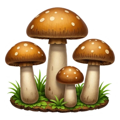 brown mushrooms sticker