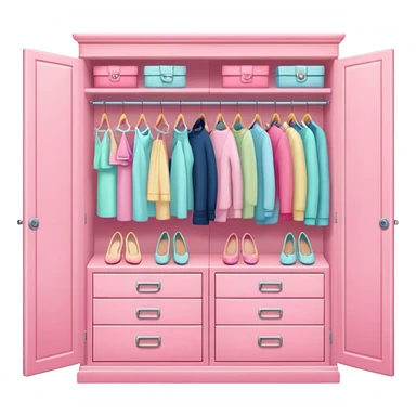 Pink closet sticker