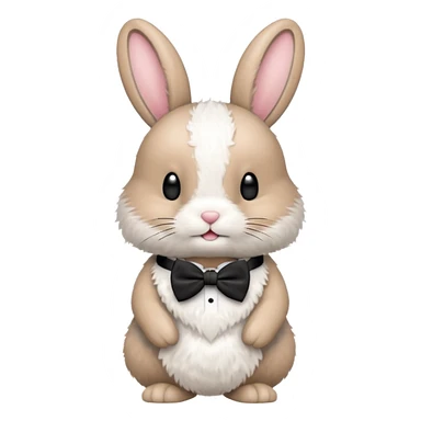 Bunny with a bowtie sticker
