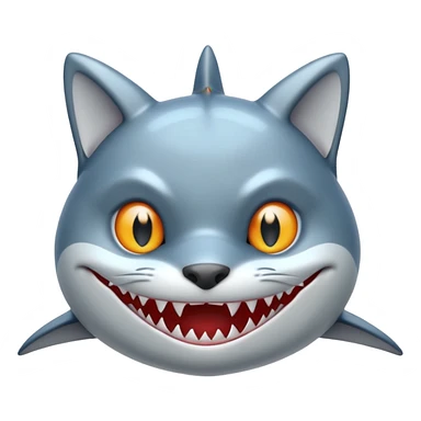 shark x cat sticker