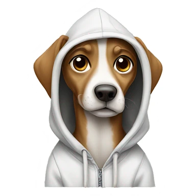 skinny dog in hoodie  sticker